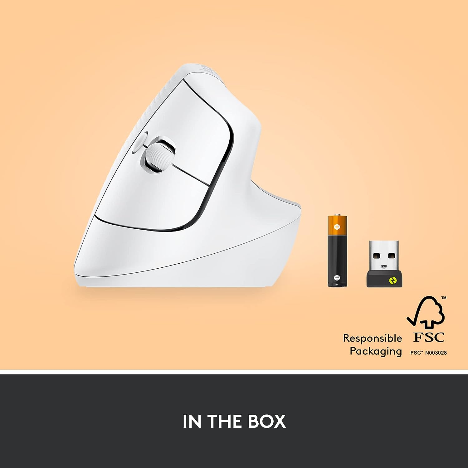 Logitech Lift Vertical Ergonomic Mouse- WHITE , Wireless, Bluetooth or Logi Bolt USB receiver Logitech Lift Vertical Ergonomic Mouse- WHITE , Wireless, Bluetooth or Logi Bolt USB receiver